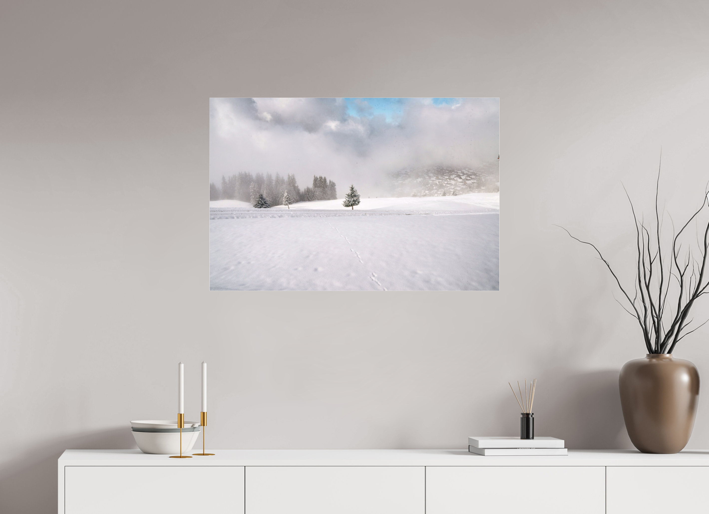 90 x 60 cm, Photos Plexi One Tree Verbier