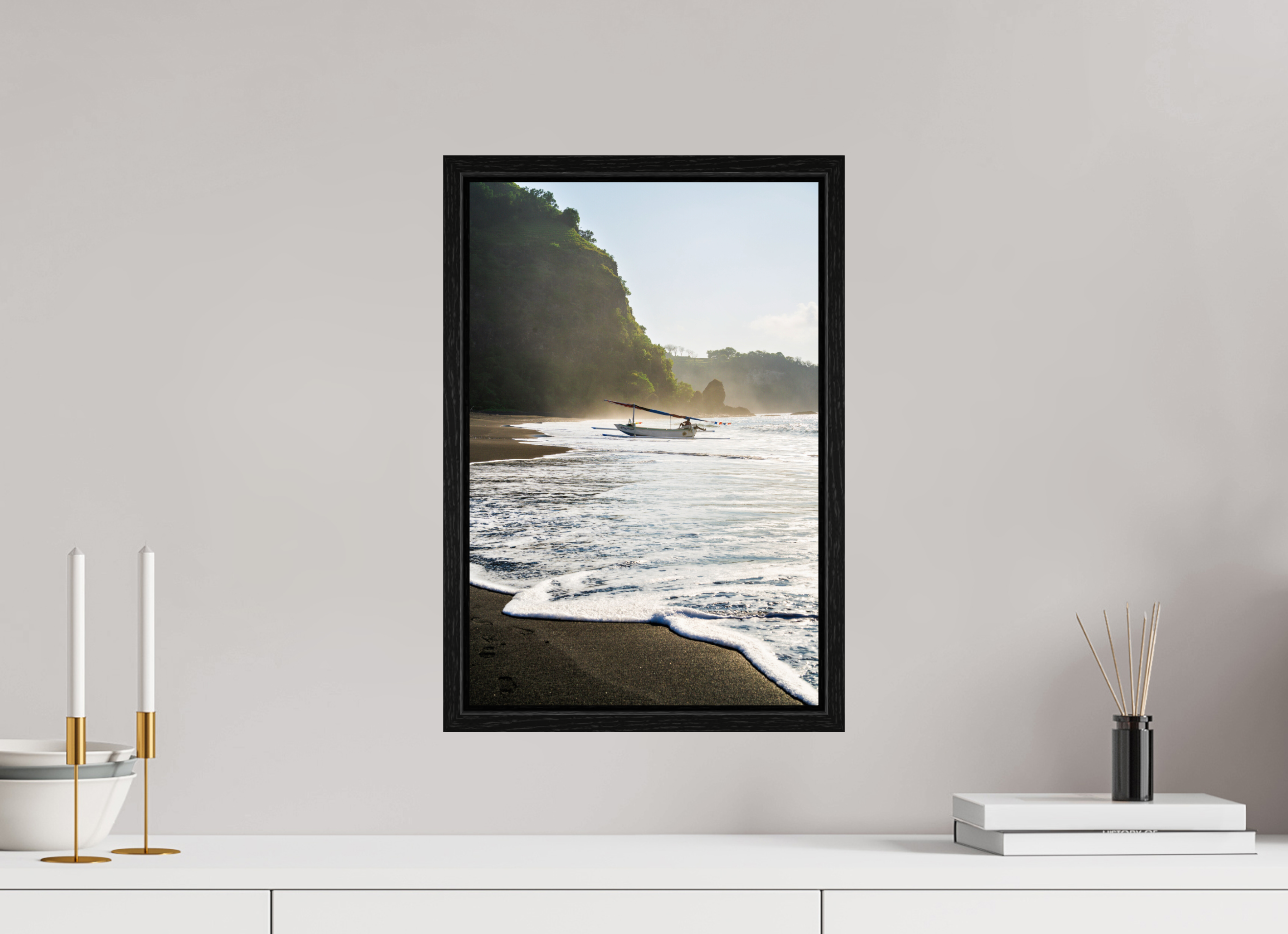 30 x 45 cm, Floater Frame Before the Tide – Bali, Indonesia
