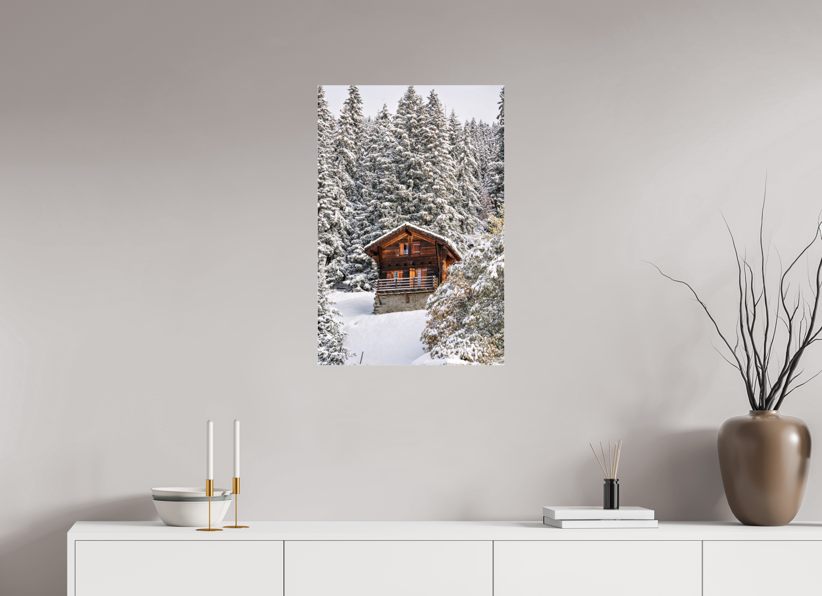 50 x 75 cm, Photos Plexi Hidden Chalet – Verbier, Switzerland