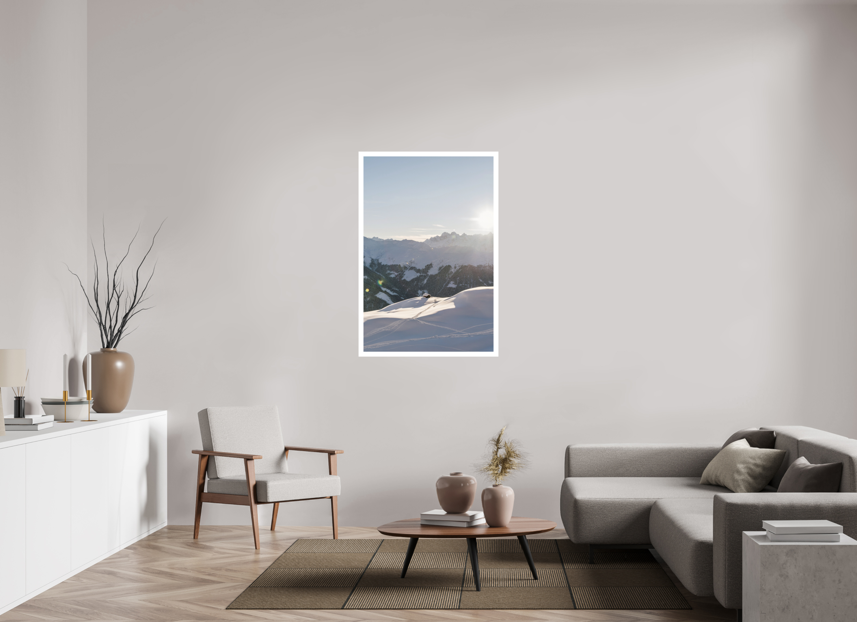 80 x 120 cm, Epson Fine Art Cotton Smooth Natural Paper Last Light at La Chaux – Verbier, Switzerland