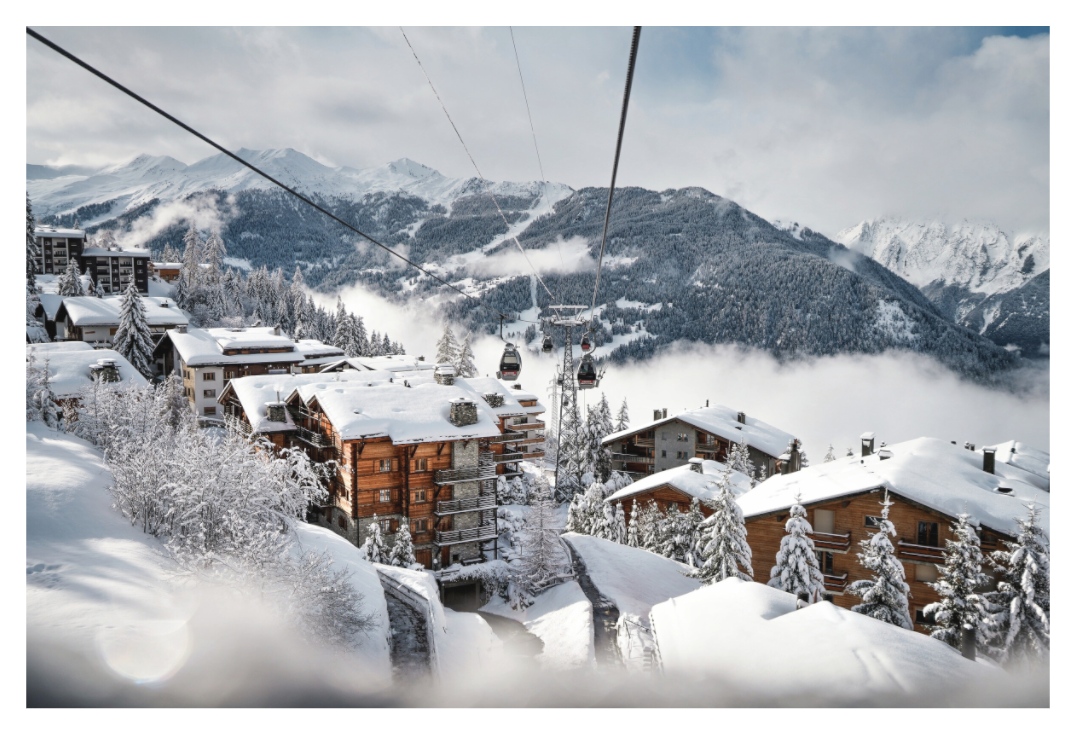 Main image Purple Blue Sunset Over Misty Mountains – Fine Art Landscape Photography Print from Verbier