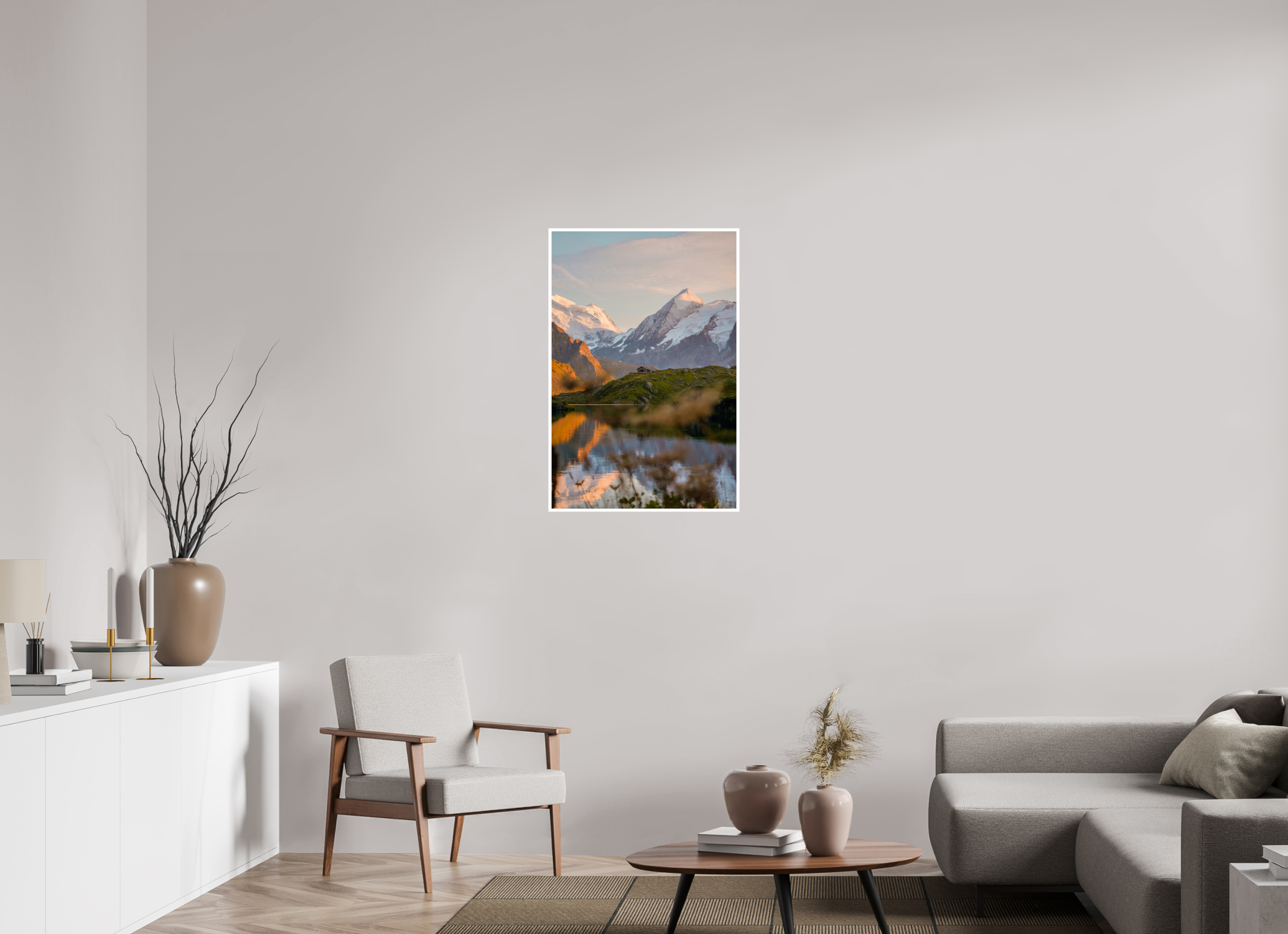 60 x 90 cm, Fine Art Print Epson Photo Paper Still Water at Louvie – Val de Bagnes, Switzerland