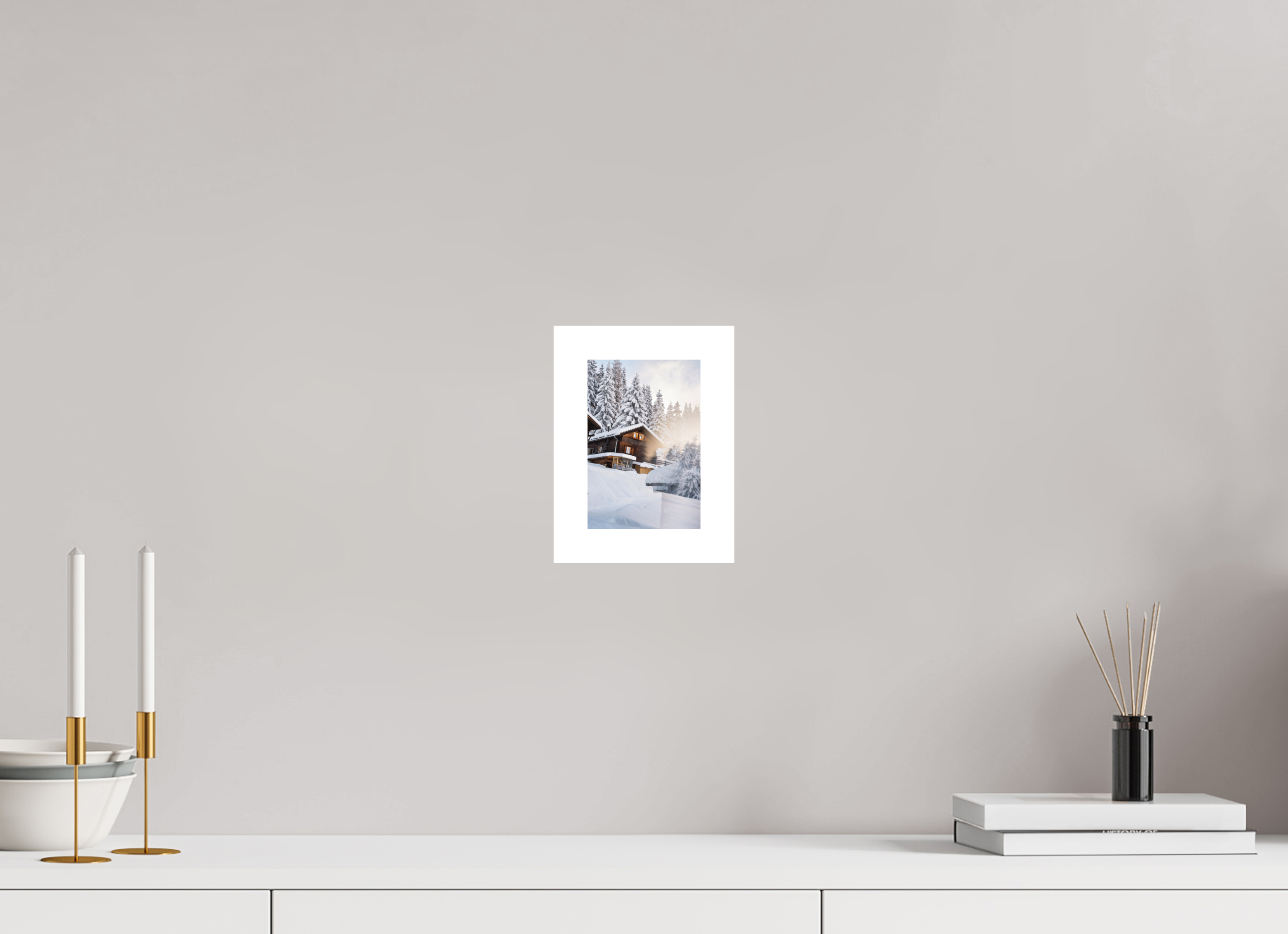 10 x 15 cm, Epson Fine Art Cotton Smooth Natural Paper Print Chez Dany in Winter – Verbier, Switzerland
