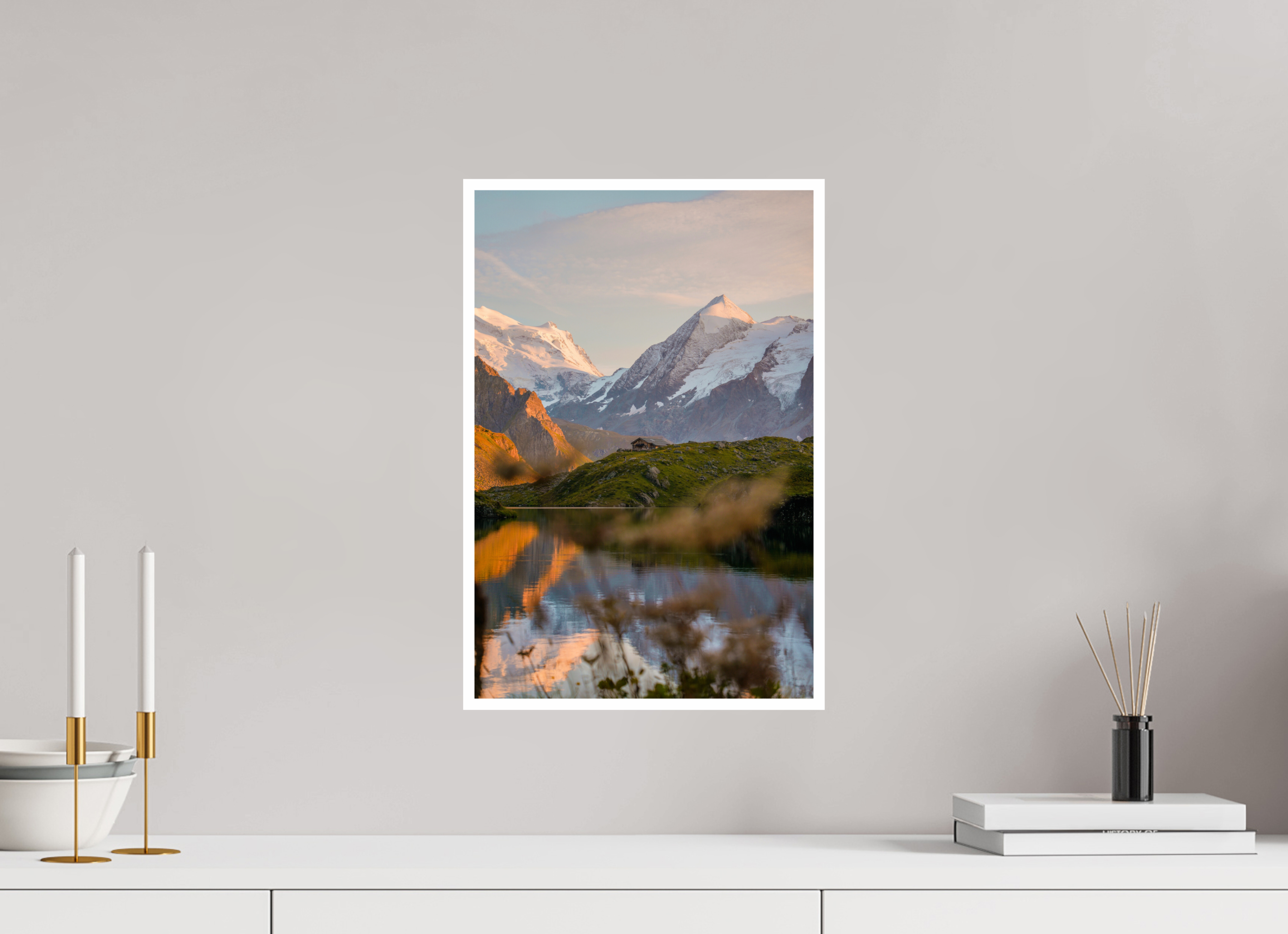 30 x 45 cm, Fine Art Print Epson Photo Paper Still Water at Louvie – Val de Bagnes, Switzerland