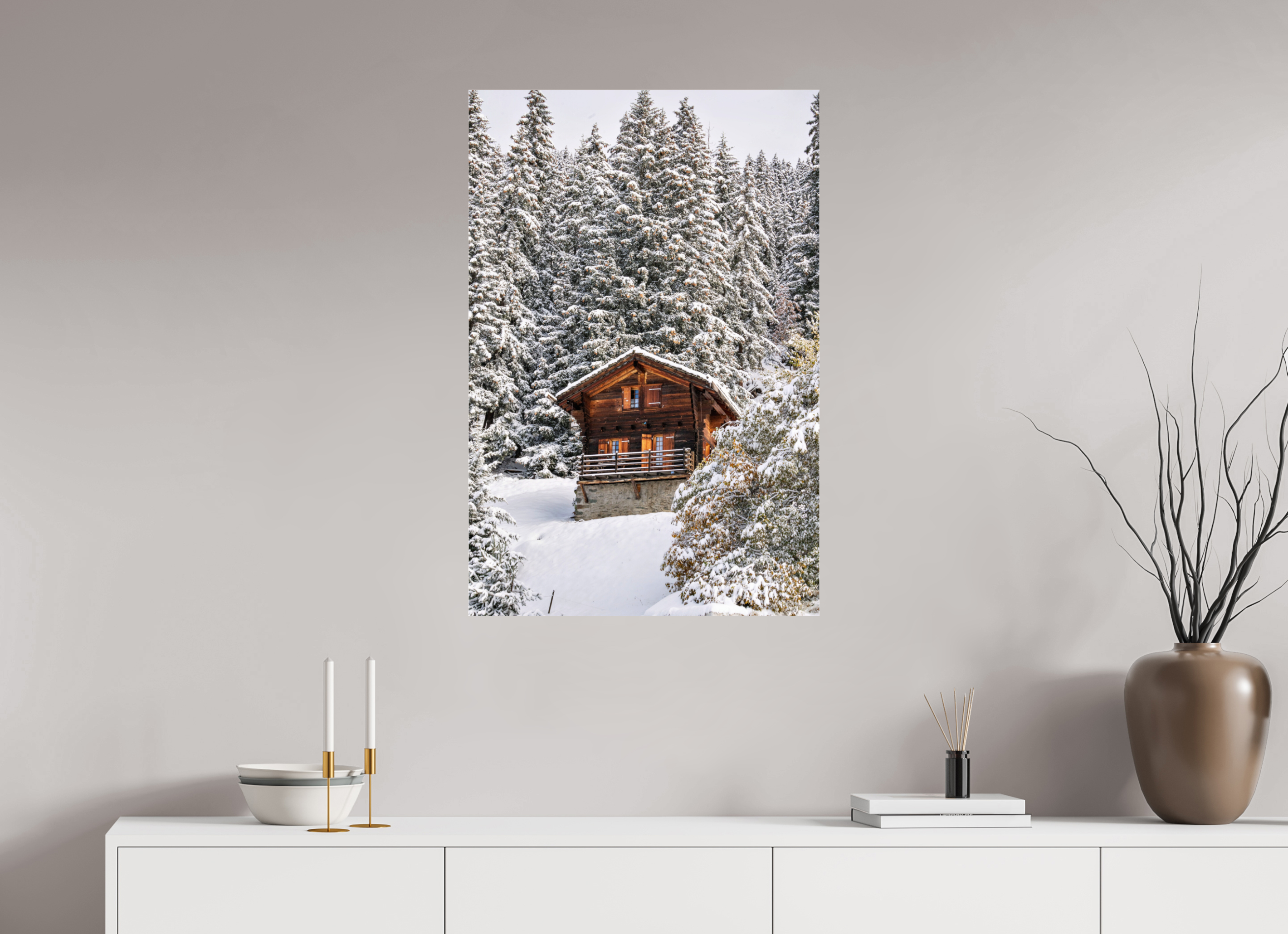 60 x 90 cm, Photos Plexi Hidden Chalet – Verbier, Switzerland