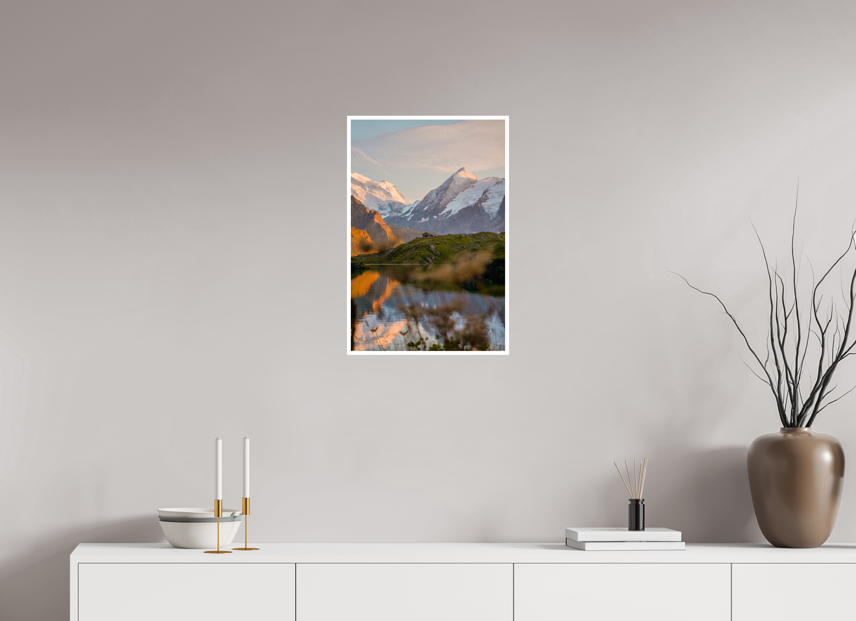 40 x 60 cm, Fine Art Print Epson Photo Paper Still Water at Louvie – Val de Bagnes, Switzerland