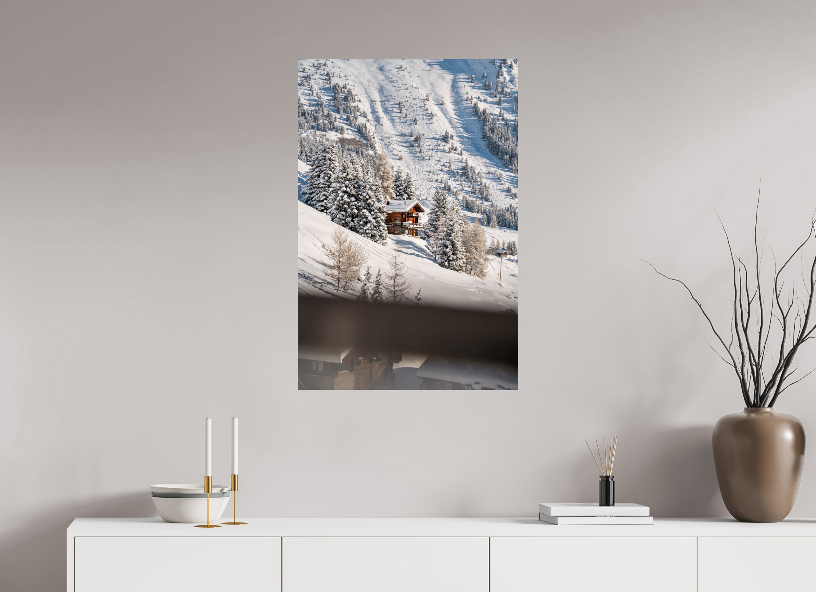 60 x 90 cm, Photo Print On Fuji Crystal DP II Chalet From Savoleyres Lift
