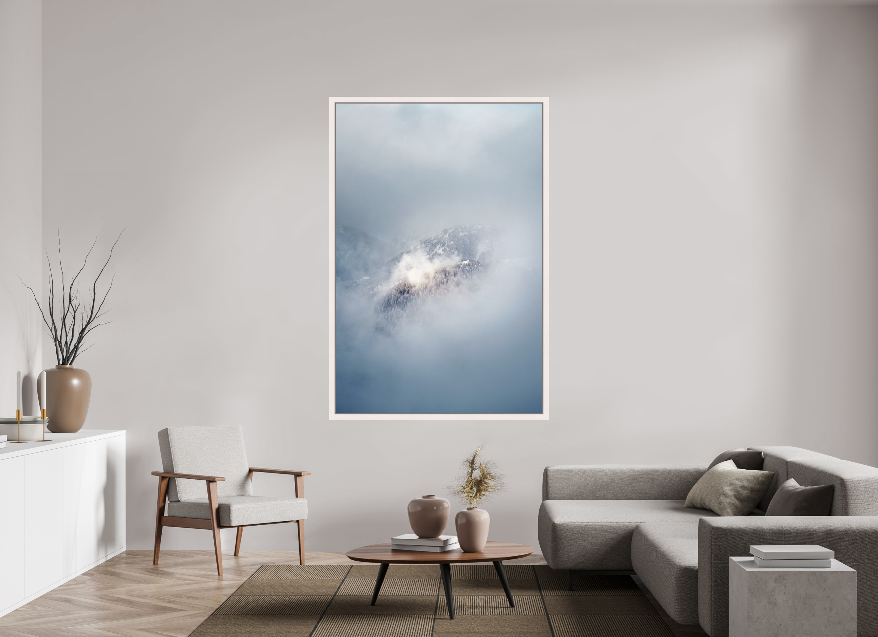 120 x 180 cm, Framed Plexi WINDOW OF CLOUDS