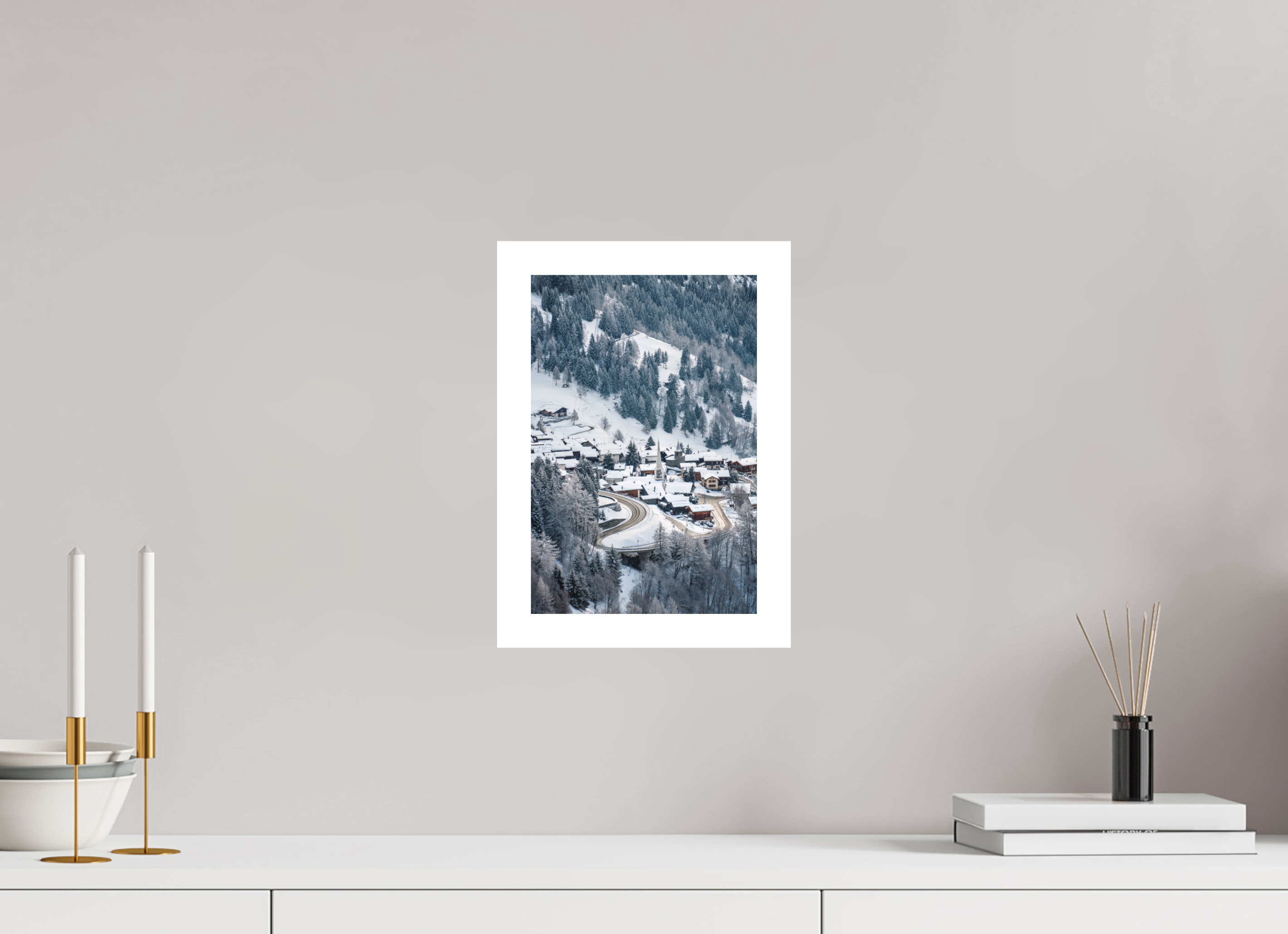 20 x 30 cm, Epson Fine Art Cotton Smooth Natural Paper Print Verbier Village Church