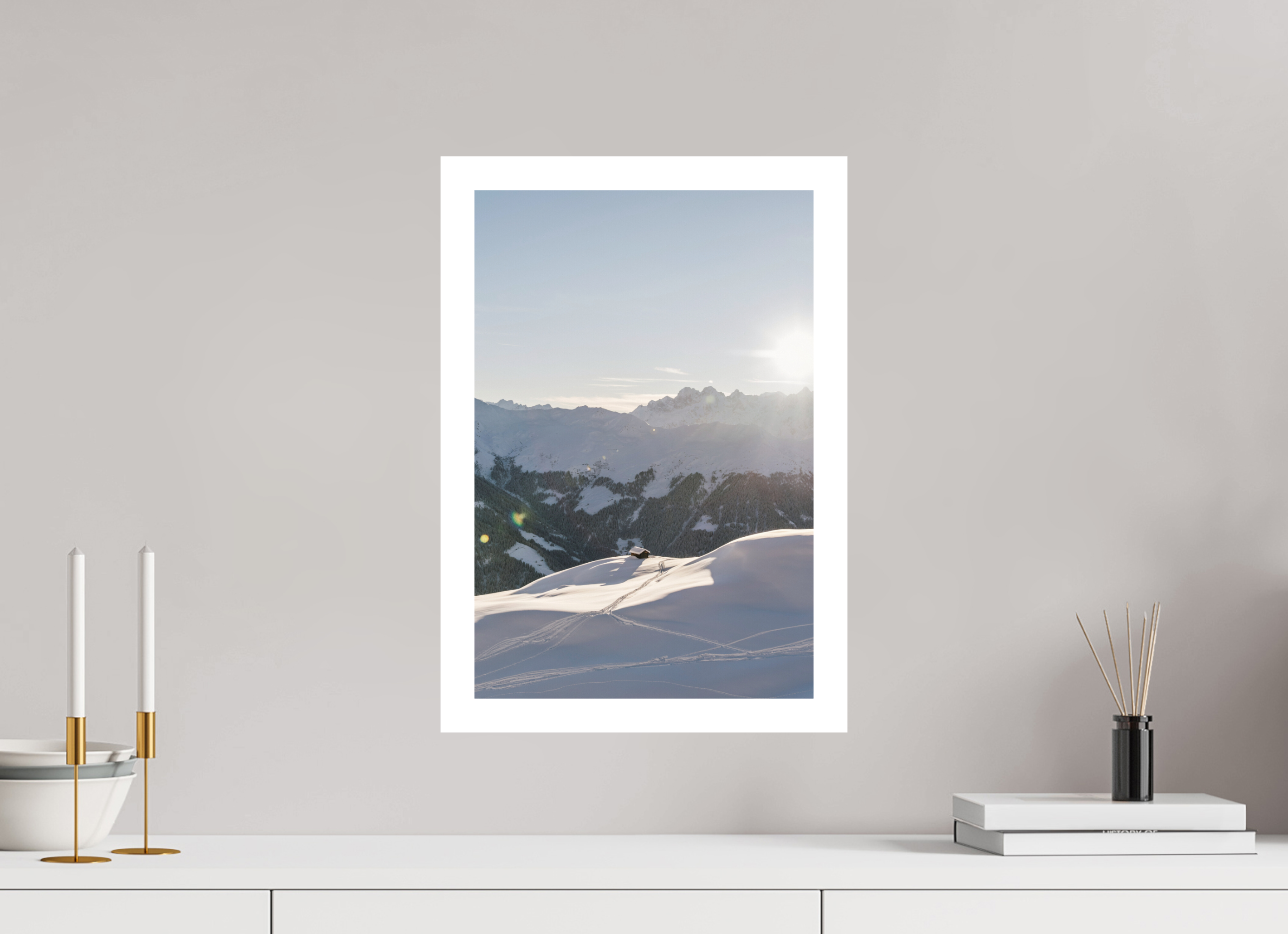 30 x 45 cm, Epson Fine Art Cotton Smooth Natural Paper Last Light at La Chaux – Verbier, Switzerland