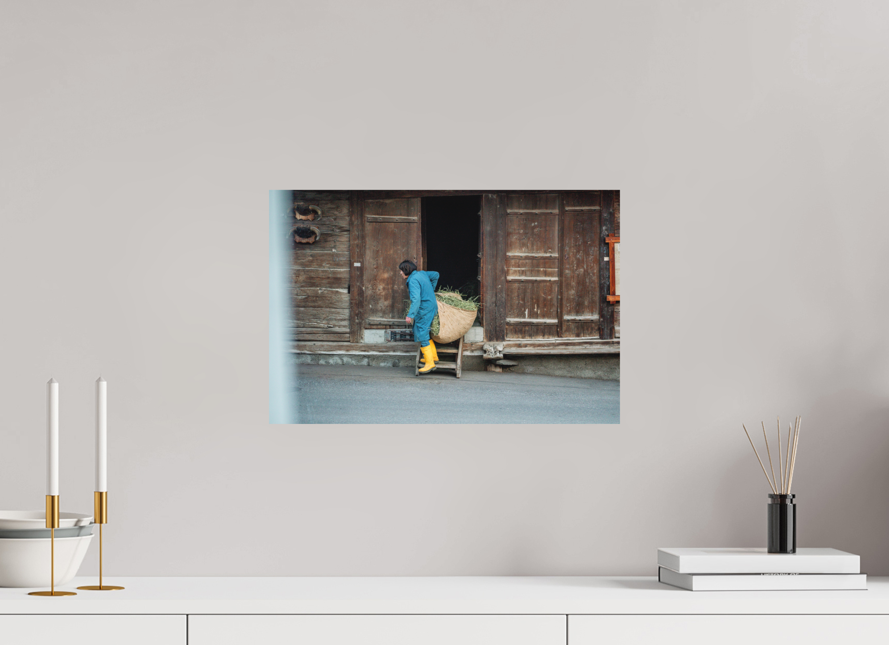 45 x 30 cm, Fuji Crystal DP Matte Print Farm Worker Bruson
