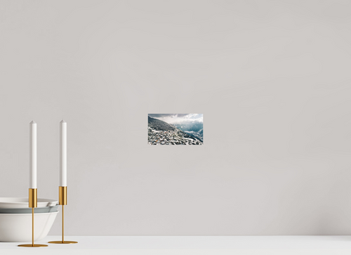 16 x 9 cm, Fuji Crystal DP Matte Print After the Storm – Verbier from Above
