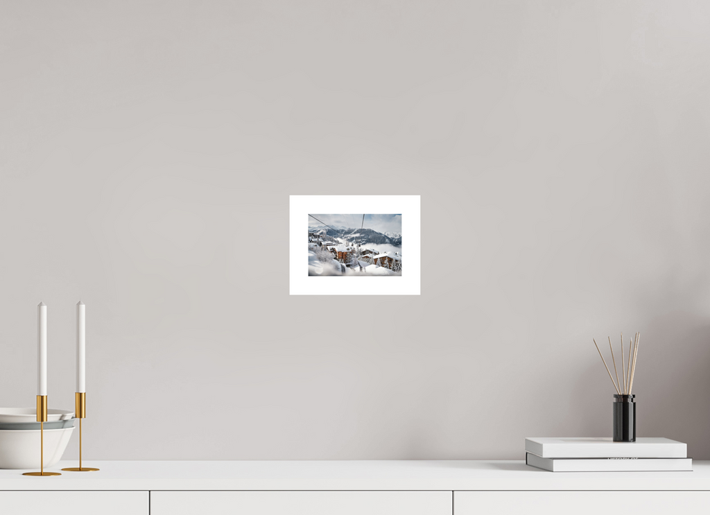 15 x 10 cm, Epson Fine Art Cotton Smooth Natural Paper Purple Blue Sunset Over Misty Mountains – Fine Art Landscape Photography Print from Verbier