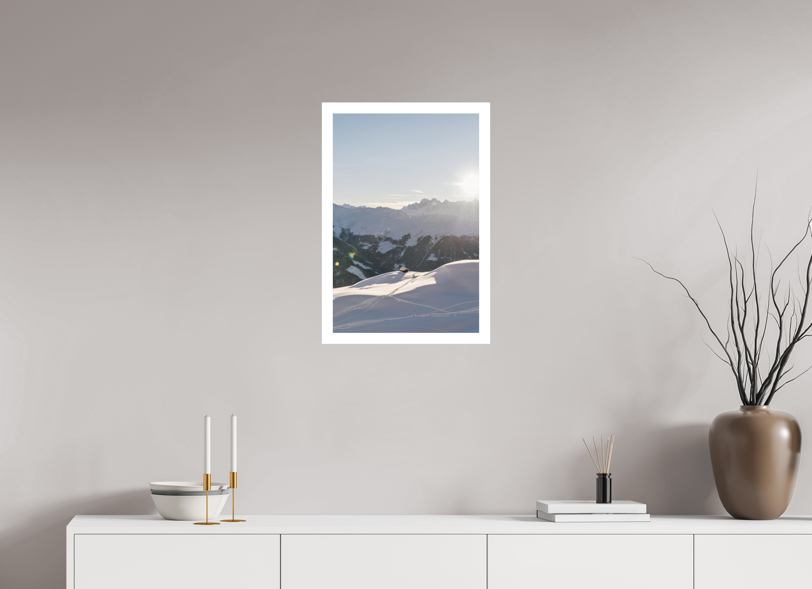 40 x 60 cm, Epson Fine Art Cotton Smooth Natural Paper Last Light at La Chaux – Verbier, Switzerland