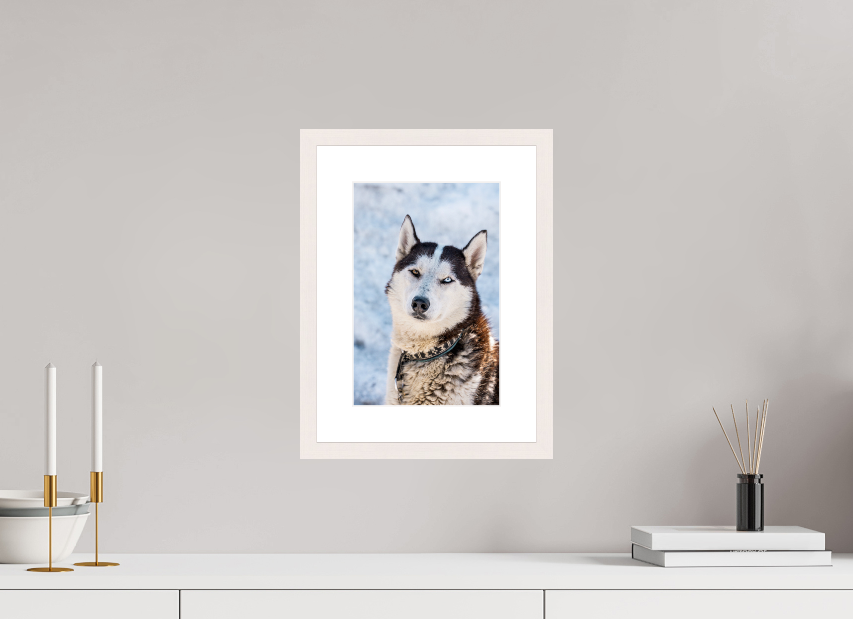 20 x 30 cm, Frame Hambourg 20mm Siberian husky