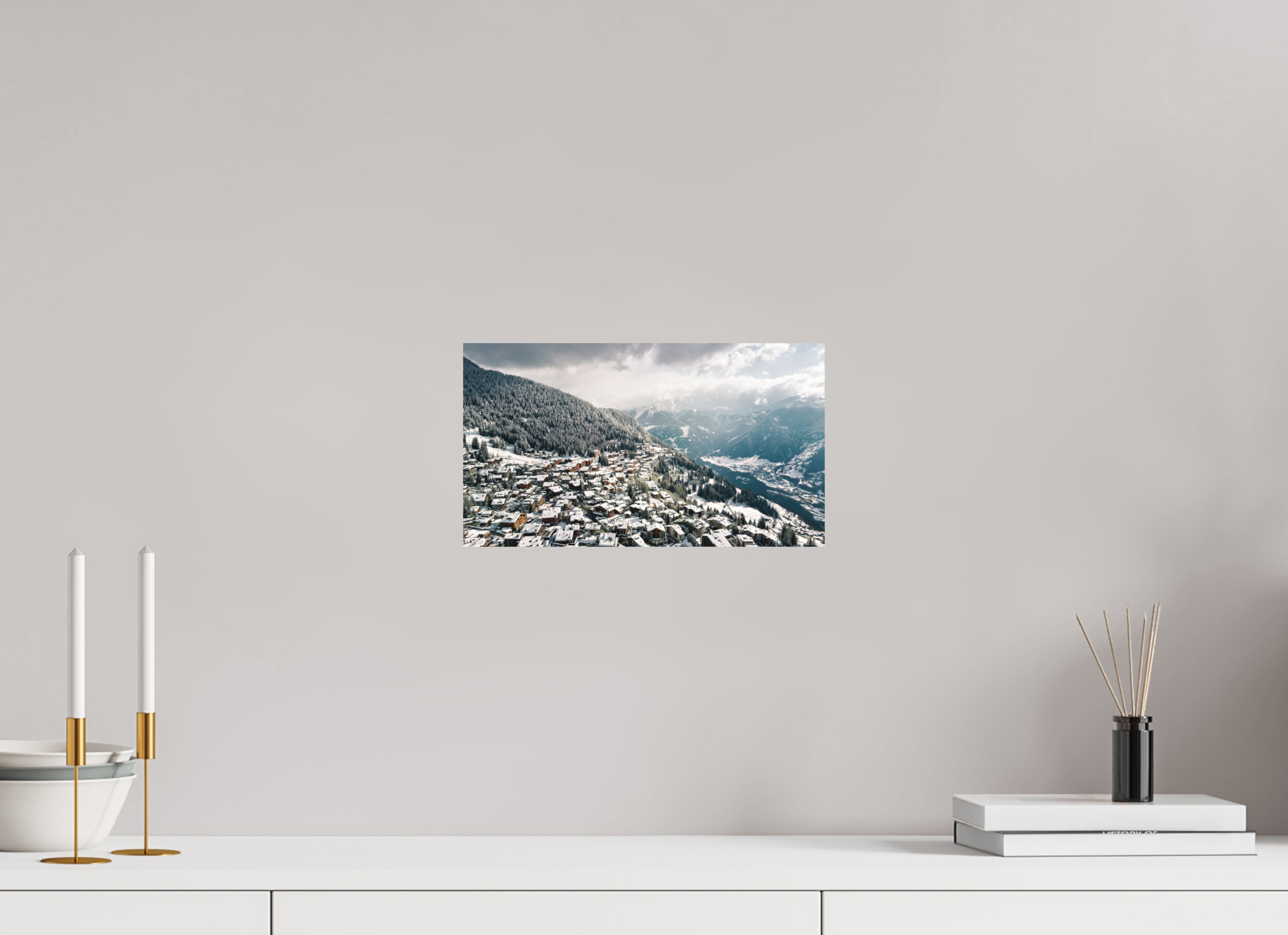 32 x 18 cm, Fuji Crystal DP Matte Print After the Storm – Verbier from Above