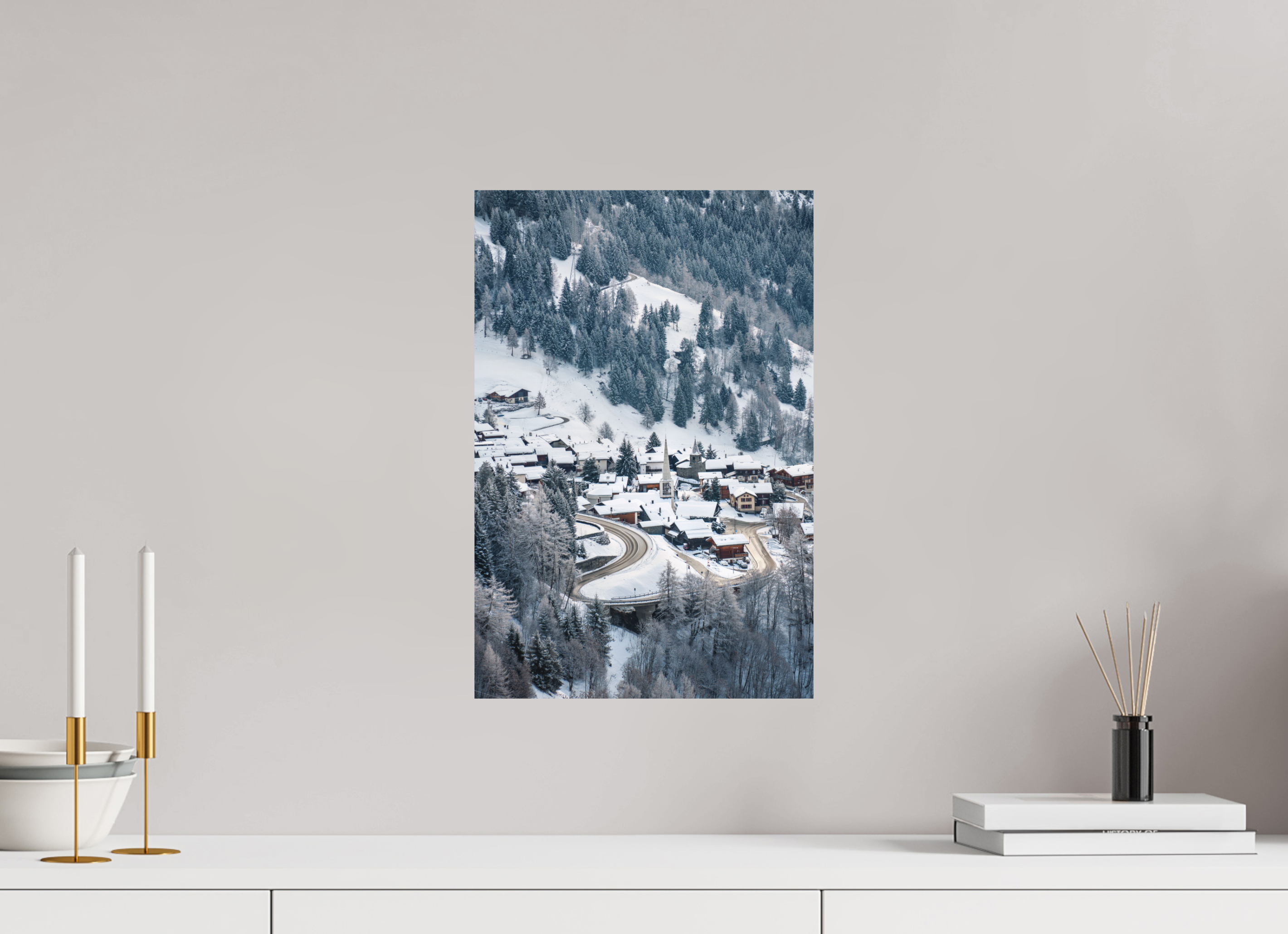 30 x 45 cm, Fuji Crystal DP Matte Print Verbier Village Church