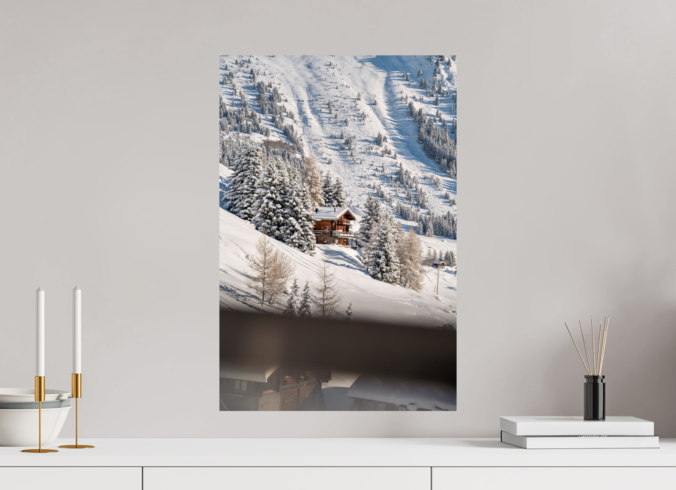 40 x 60 cm, Photo Print On Fuji Crystal DP II Chalet From Savoleyres Lift