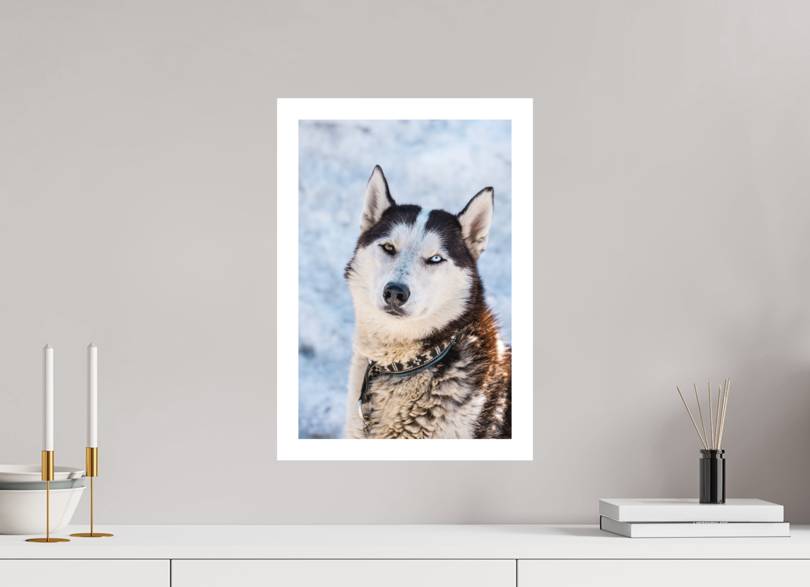 30 x 45 cm, Epson Fine Art Cotton Smooth Natural Paper Print Siberian husky