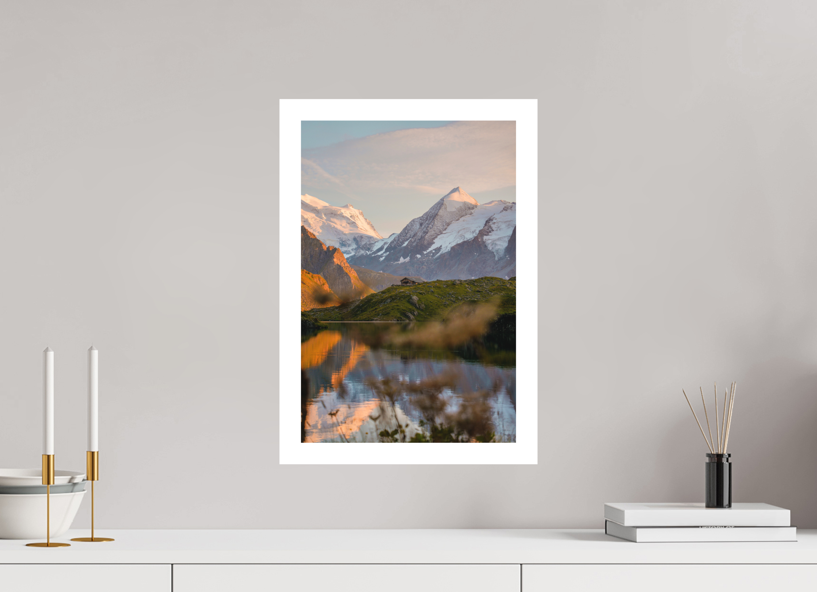 30 x 45 cm, Epson Fine Art Cotton Smooth Natural Paper Print Still Water at Louvie – Val de Bagnes, Switzerland