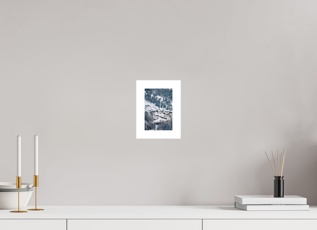 10 x 15 cm, Epson Fine Art Cotton Smooth Natural Paper Print Verbier Village Church