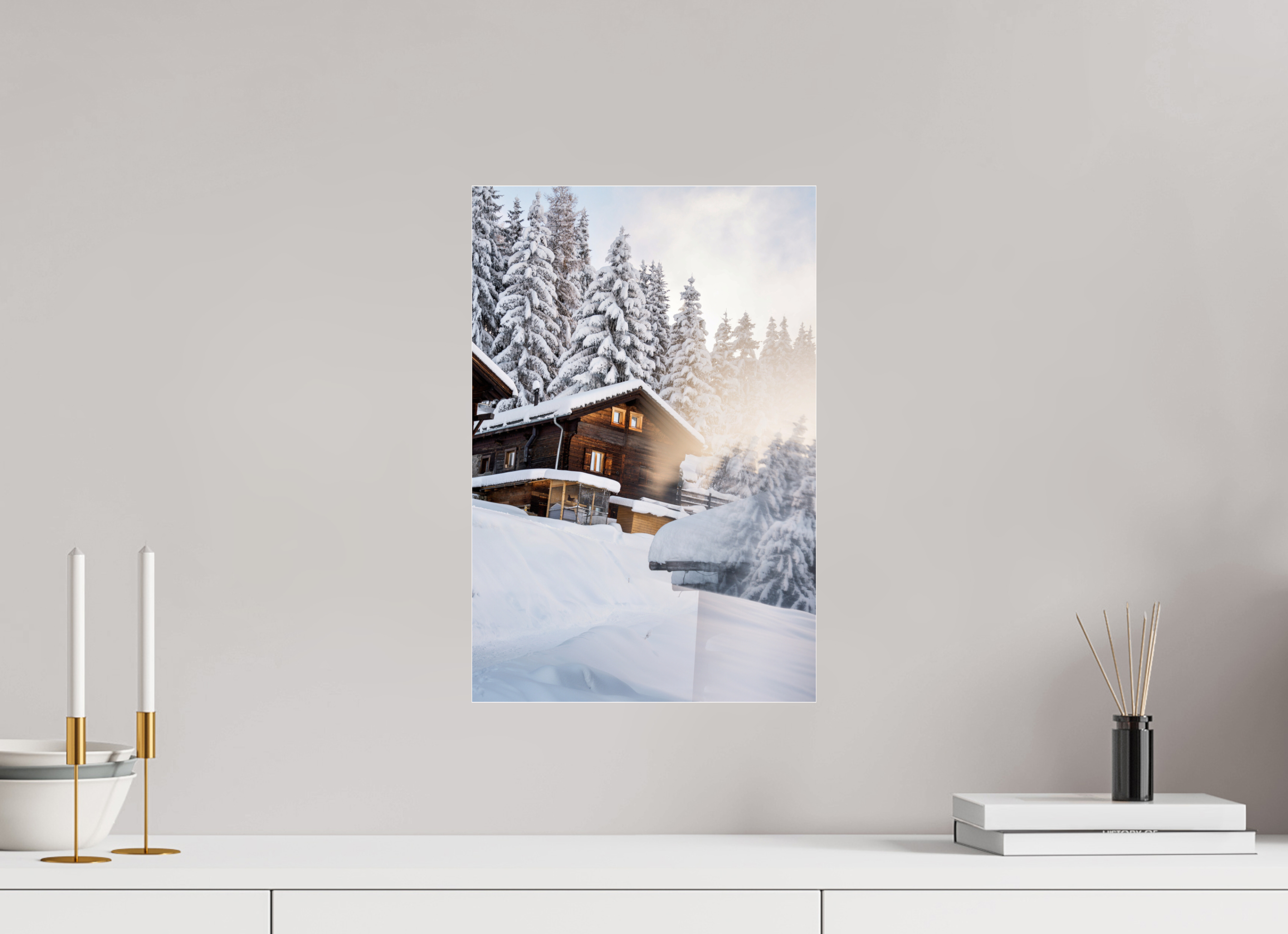 30 x 45 cm, Photos Plexi Chez Dany in Winter – Verbier, Switzerland